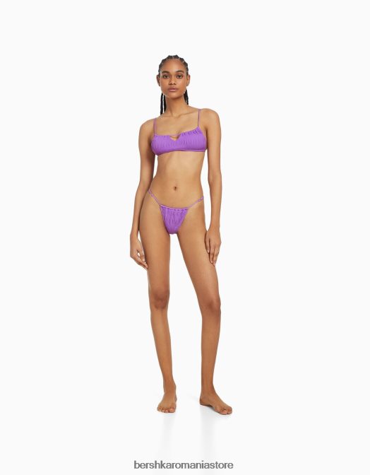 Bershka femei top de bikini adunat violet Z86D1818 îmbrăcăminte