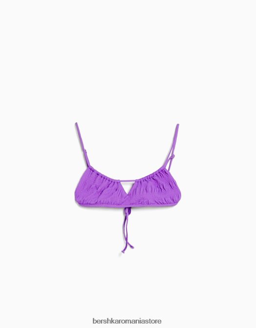 Bershka femei top de bikini adunat violet Z86D1818 îmbrăcăminte