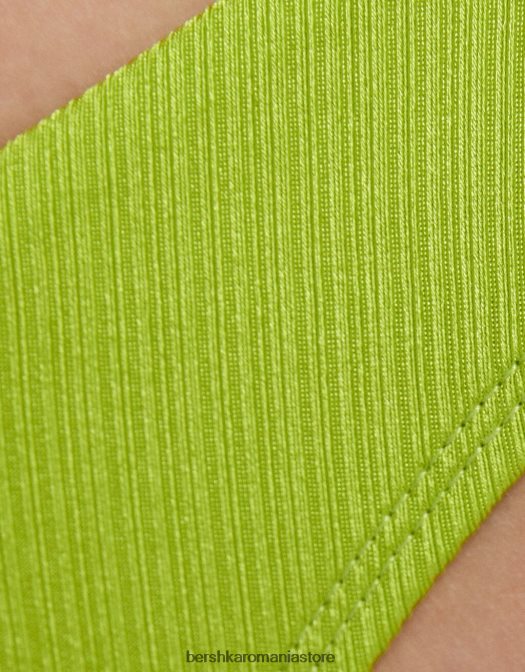 Bershka femei top de bikini cu sârmă strălucitor verde Z86D1821 îmbrăcăminte