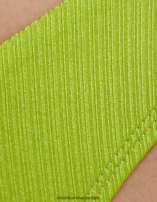 Bershka femei top de bikini cu sârmă strălucitor verde Z86D1822 îmbrăcăminte