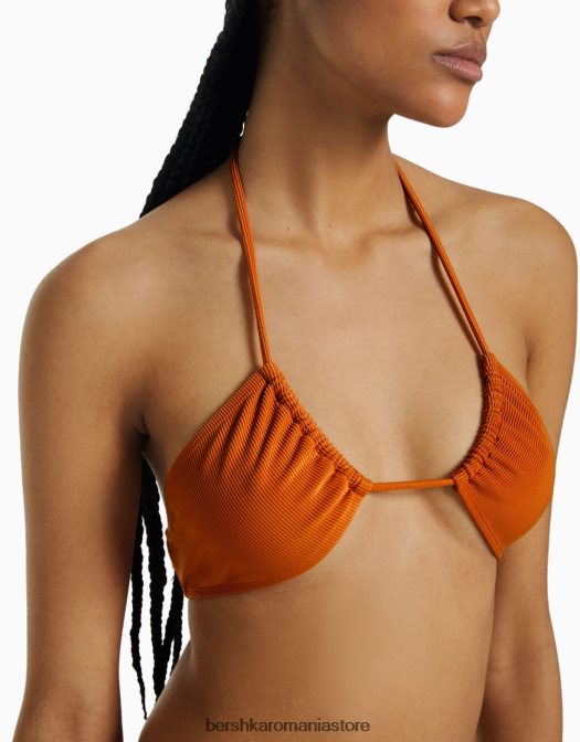 Bershka femei top de bikini otoman portocale Z86D1803 îmbrăcăminte