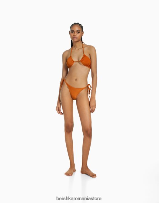 Bershka femei top de bikini otoman portocale Z86D1803 îmbrăcăminte