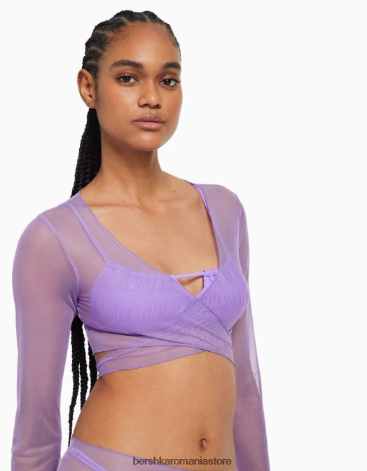 Bershka femei top monocrom și pachet sarong violet Z86D1817 îmbrăcăminte