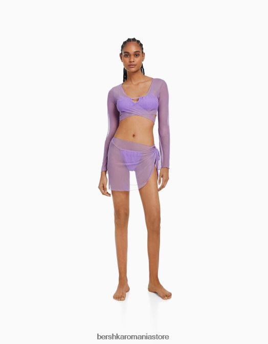 Bershka femei top monocrom și pachet sarong violet Z86D1817 îmbrăcăminte
