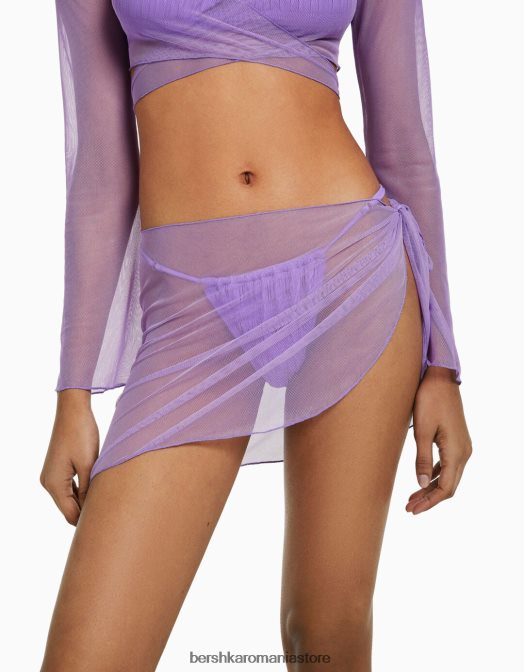 Bershka femei top monocrom și pachet sarong violet Z86D1817 îmbrăcăminte