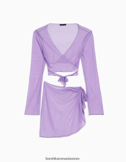 Bershka femei top monocrom și pachet sarong violet Z86D1817 îmbrăcăminte