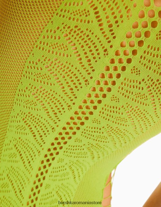Bershka femei body fără cusături lămâie verde Z86D807 îmbrăcăminte