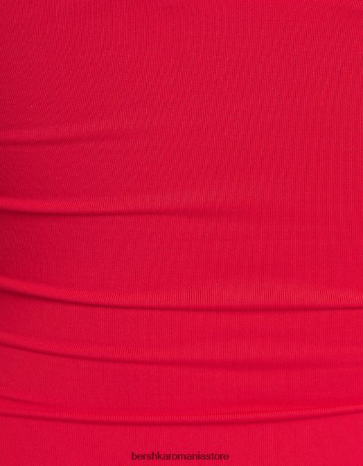 Bershka femei body monocrom cu bretele roșu Z86D700 îmbrăcăminte