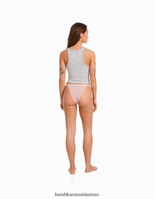 Bershka femei Pachet de 2 slip din tul negru Z86D1752 îmbrăcăminte