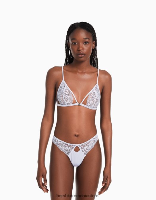 Bershka femei slip brazilian cu decupaj albastru Z86D1758 îmbrăcăminte