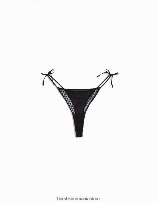 Bershka femei slip brazilian cu fundite negru Z86D1751 îmbrăcăminte