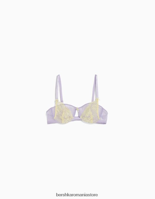 Bershka femei sutien din dantela pastel cu sarma violet Z86D1745 îmbrăcăminte
