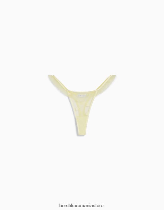 Bershka femei tanga cu volane galben Z86D1743 îmbrăcăminte