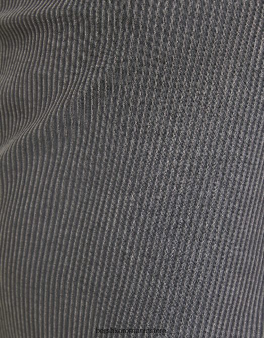 Bershka femei rochie lungă tip bandeau în coastă cu efect spălat gri Z86D45 îmbrăcăminte