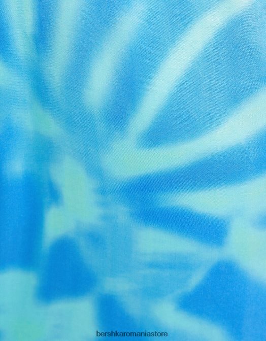 Bershka femei rochie midi din satin imprimat cu bretele multicolor Z86D159 îmbrăcăminte