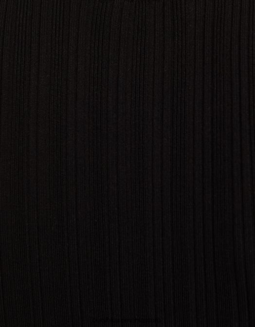 Bershka femei rochie midi din tricot fără mâneci negru Z86D221 îmbrăcăminte