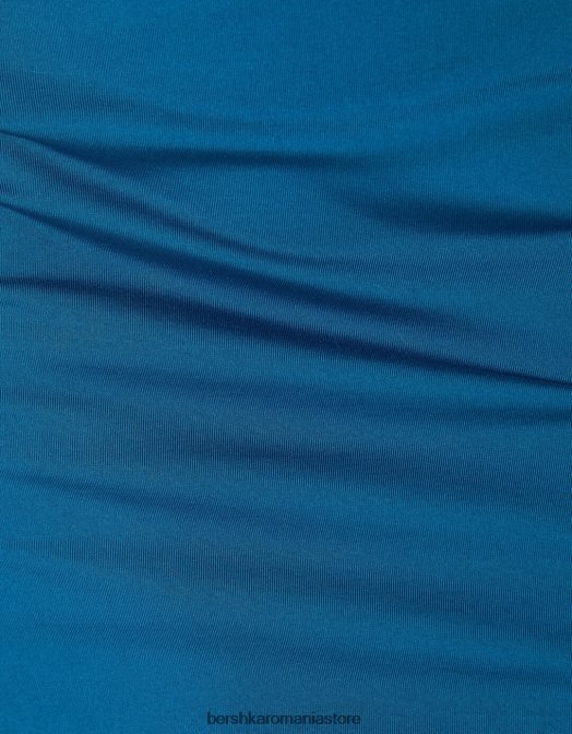 Bershka femei rochie midi mulată cu bretele albastru Z86D260 îmbrăcăminte