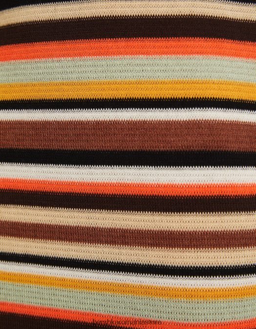 Bershka femei rochie midi tip bandeau cu dungi maro Z86D183 îmbrăcăminte