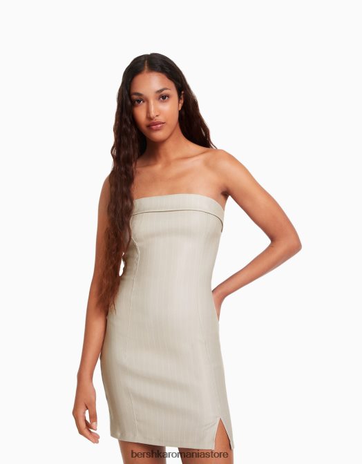 Bershka femei rochie mini corset cu decolteu bandeau relax fit nurcă Z86D95 îmbrăcăminte