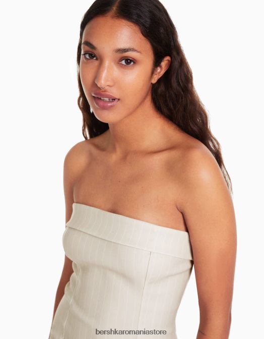 Bershka femei rochie mini corset cu decolteu bandeau relax fit nurcă Z86D95 îmbrăcăminte