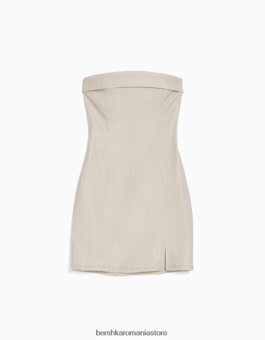 Bershka femei rochie mini corset cu decolteu bandeau relax fit nurcă Z86D95 îmbrăcăminte