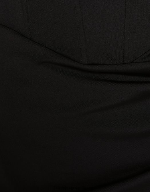 Bershka femei rochie mini corset cu tiv încrucișat negru Z86D125 îmbrăcăminte