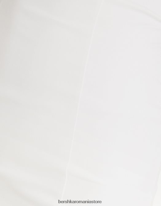 Bershka femei rochie mini cu bretele, cu aplecare și strasuri alb Z86D18 îmbrăcăminte