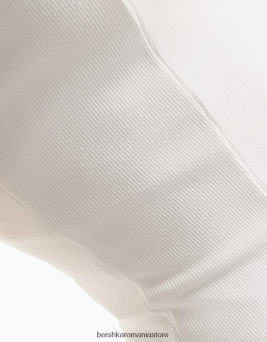 Bershka femei rochie mini cu bretele cu stras, cu siret in coasta cremă Z86D135 îmbrăcăminte