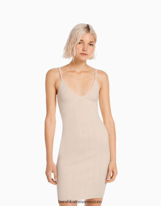 Bershka femei rochie mini cu bretele roz Z86D164 îmbrăcăminte