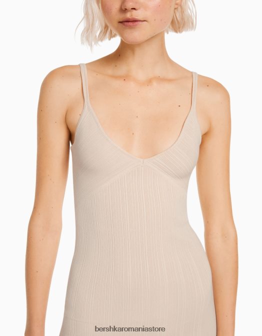 Bershka femei rochie mini cu bretele roz Z86D164 îmbrăcăminte