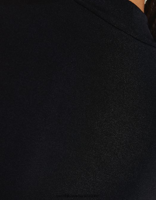 Bershka femei rochie mini cu gat inalt negru Z86D198 îmbrăcăminte