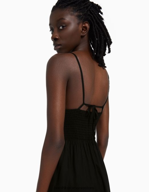 Bershka femei rochie mini cu halter negru Z86D268 îmbrăcăminte
