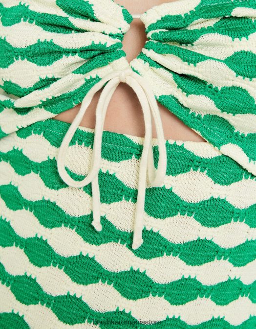 Bershka femei rochie mini cu imprimeu bandeau aproape alb Z86D52 îmbrăcăminte