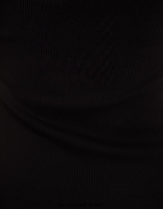 Bershka femei rochie mini cu mânecă scurtă, fără umeri negru Z86D206 îmbrăcăminte