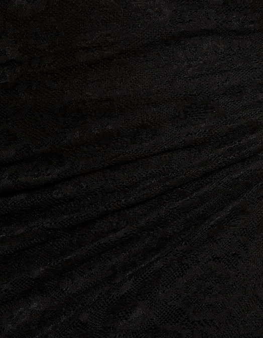 Bershka femei rochie mini din dantelă fără umeri negru Z86D131 îmbrăcăminte