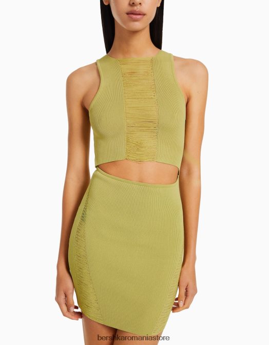 Bershka femei rochie mini din tricot deschis fără mâneci alte Z86D120 îmbrăcăminte