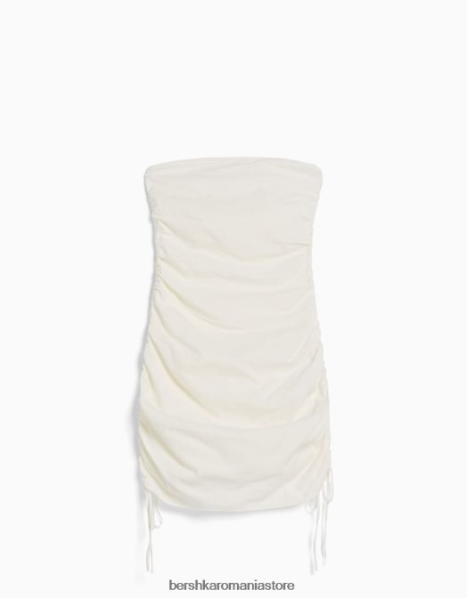 Bershka femei rochie mini mulată, cu partea strânsă cremă Z86D226 îmbrăcăminte