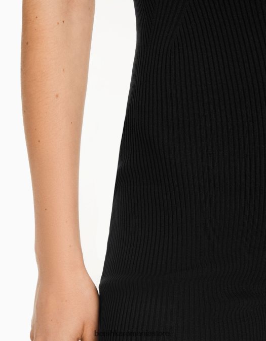 Bershka femei salopetă cu bretele din nailon negru Z86D55 îmbrăcăminte