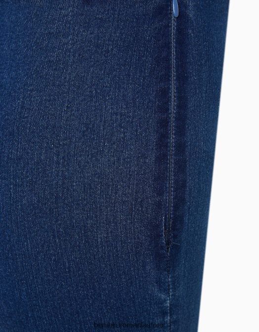 Bershka femei salopetă elastică din denim cu decupaj la spate albastru deschis Z86D61 îmbrăcăminte