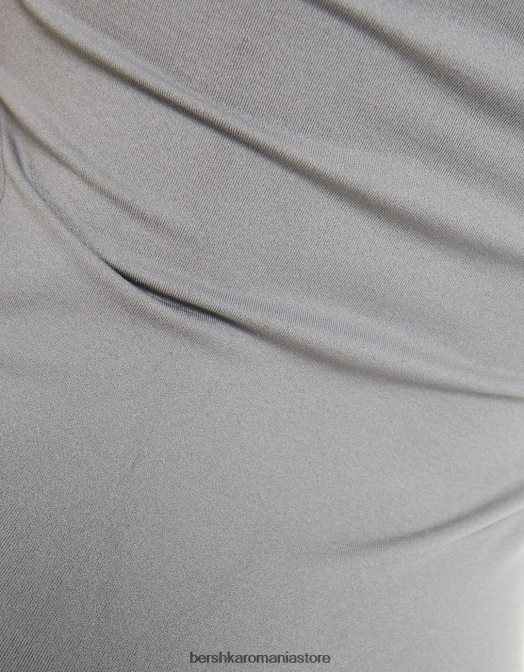 Bershka femei salopetă fără cusături decupate gri Z86D99 îmbrăcăminte