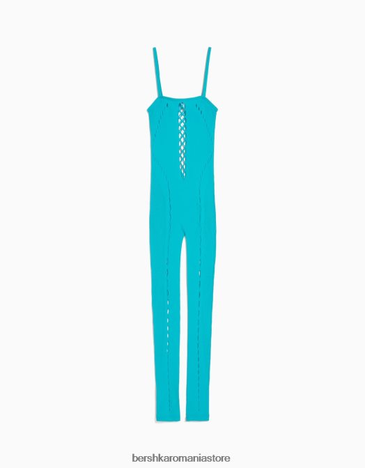 Bershka femei salopetă fără cusături turcoaz Z86D155 îmbrăcăminte