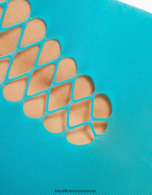 Bershka femei salopetă fără cusături turcoaz Z86D155 îmbrăcăminte