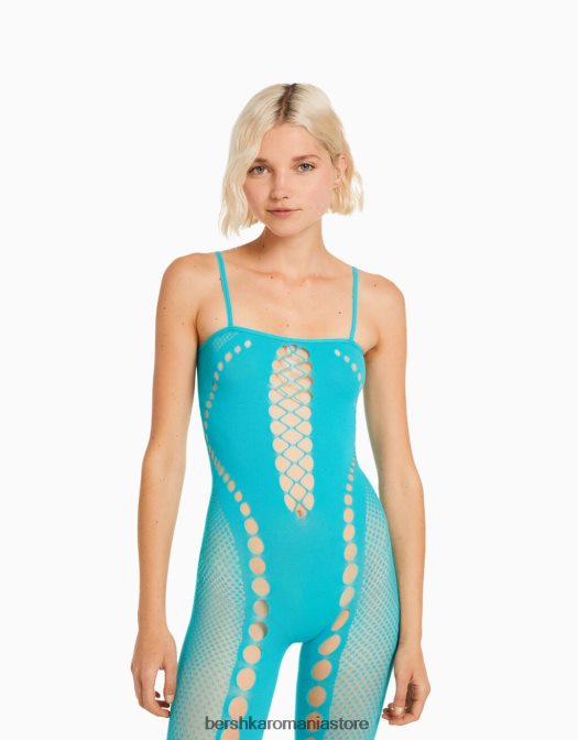 Bershka femei salopetă fără cusături turcoaz Z86D1874 îmbrăcăminte