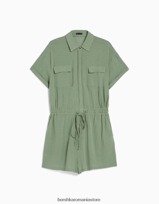 Bershka femei salopeta rustica utilitara verde Z86D4083 îmbrăcăminte