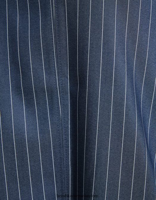 Bershka femei set de vestă și fustă în dungi albastru inchis Z86D2000 îmbrăcăminte