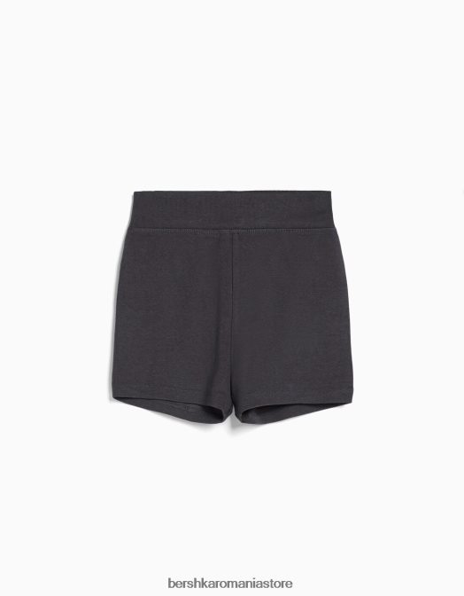 Bershka femei set top și pantaloni scurți gri inchis Z86D2056 îmbrăcăminte