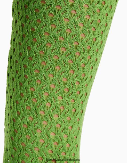 Bershka femei pantaloni croșetat evazați verde Z86D966 îmbrăcăminte