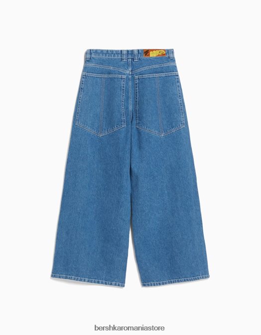 Bershka femei Blugi super largi din anii \'90 albastru deschis Z86D1500 îmbrăcăminte