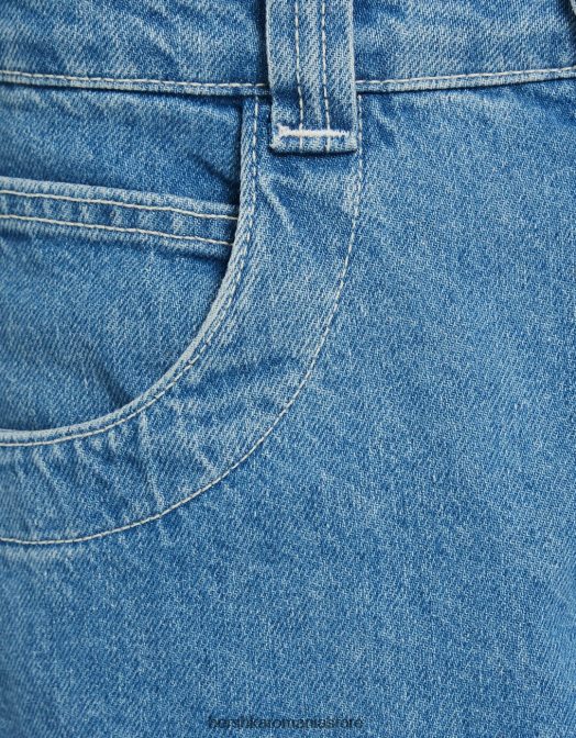 Bershka femei Blugi super largi din anii \'90 albastru deschis Z86D1500 îmbrăcăminte