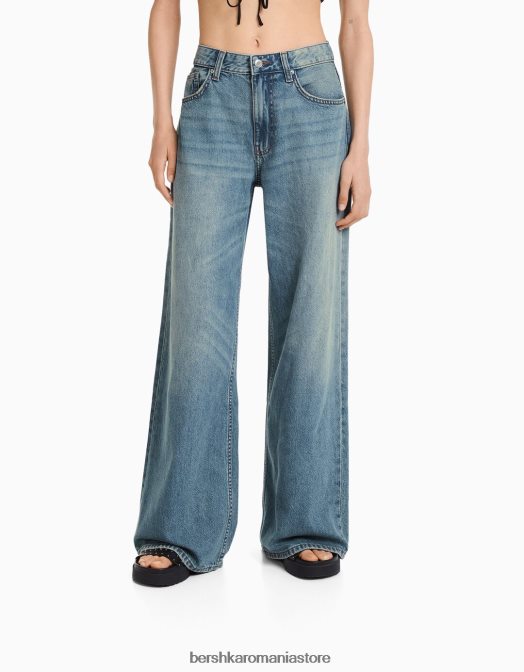 Bershka femei blugi cu picioare largi exclusiv Z86D1485 îmbrăcăminte
